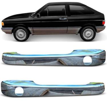 Imagem de Aplique Cromado Maçaneta Gol G1 Quadrado Voyage 1987 a 1994 Saveiro Pa