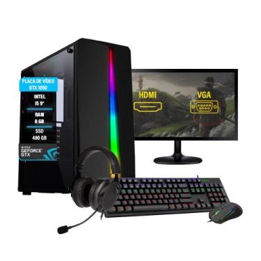 Imagem de Pc Gamer Completo Intel Core I5 9400 Memória 8Gb SSD 480GB GTX 1050 - 