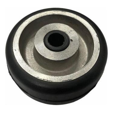Imagem de (4pçs) Roda 3pol. Aluminio Borracha Anti Risco 80kg Eixo 3/8 - ABCMAIO