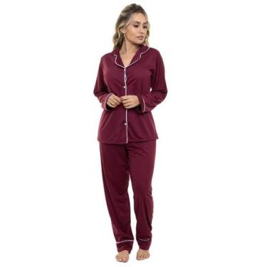 Imagem de Pijama Americano Longo Vermelho Sepie 620, Vinho, G