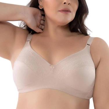 Imagem de Sutiã Clássico DelRio 40040 Cetinete Com Renda, Areia, 44