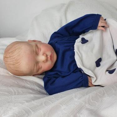 Imagem de Bebê Reborn Menino Olhos Fechados - Mundo Azul E Rosa