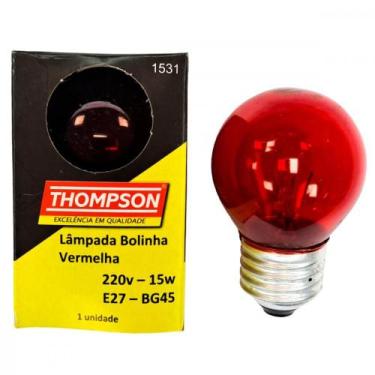 Imagem de Lampada Colorida Thompson 15Wx220V. Vermelha ./ Kit Com 10 Peças, 220V