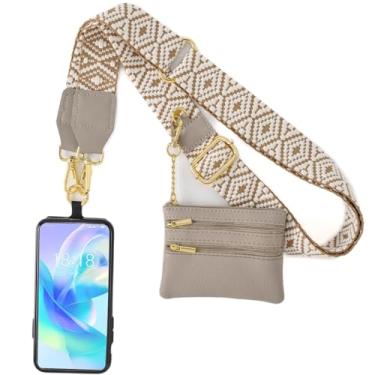 Imagem de PAXMATE Alça de telefone com bolsa com zíper - Alça de clipe e alça para celular com carteira transversal - Alça ajustável para telefone - Ideal para viagens e uso diário04