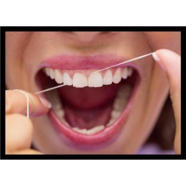 Imagem de Quadro Decorativo Dentista Consultórios Odontológicos Sorriso Dentes C