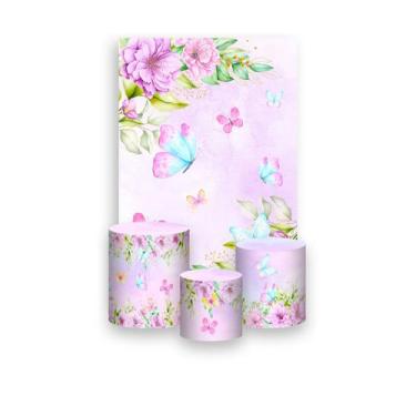 Imagem de Painel De Festa Vertical 1,50 x 2,20 + Trio De Capas Cilindro - Borbol