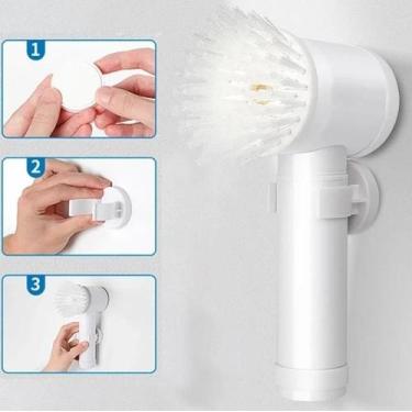 Imagem de Escova Elétrica Usb 5 Em 1 Para Limpeza De Fogão E Pia - Bc Bora Coleg