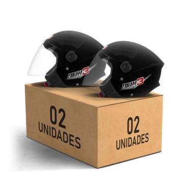 Imagem de Kit 2 Capacetes New Liberty 3 Abertos Pro Tork Moto Masculino Feminino
