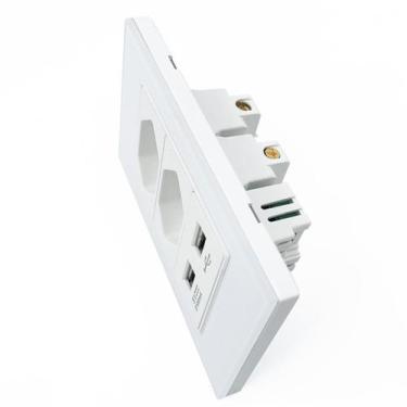 Imagem de Tomada Fonte Usb De Parede Duplo Universal Carregador Usb Casa Design 