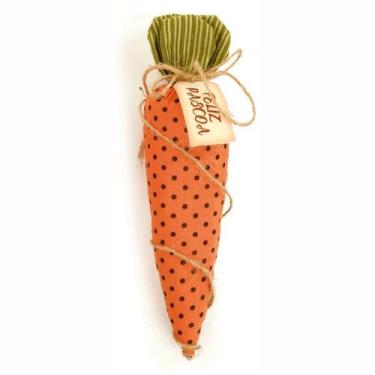 Imagem de Enfeite Decorativo de Páscoa - Cenoura Laranja com Bolinhas - 24cm - 1