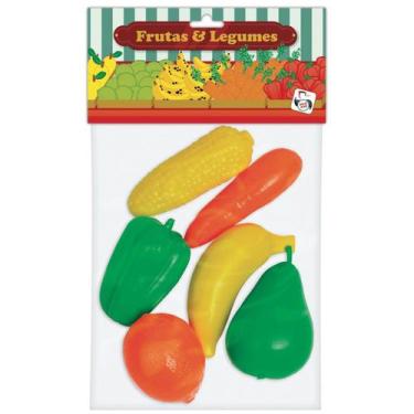 Imagem de Frutas e legumes com 6 peças - pica pau - 681, U