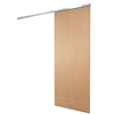 Imagem de Porta De Correr P- Verniz Frisada Kit Alumínio F06 - 210x100