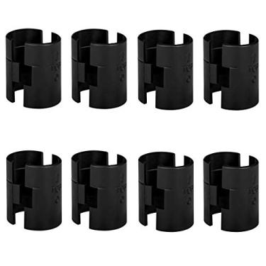 Imagem de DuraSteel Clipes de trava de prateleira de arame / mangas de prateleiras - Compatível com Thunder Group, Alera, Honey Can Do, Eagle, Regency, Metro e mais - Para poste de 3/10.2 cm, plástico, preto