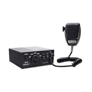 Imagem de Abrams Suporte para console de escape, sistema PA de 100 watts, sistema PA da polícia [microfone incluído] [2 interruptores de 15A] [6 tons de sirene de emergência] Sirene de emergência de aviso de 12V 100W para veículos, caminhões, UTV, quadriciclo, carro, POV Fire