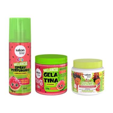 Imagem de Kit Melancia com Spray Perfumado + Creme para Pentear e Gelatina 500gr