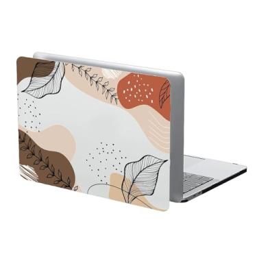 Imagem de ReLuB Capa compatível com MacBook Air de 13,3 polegadas, versão 2018-2020, A1932, A2179, A2337, folhas tropicais, capa de plástico rígido