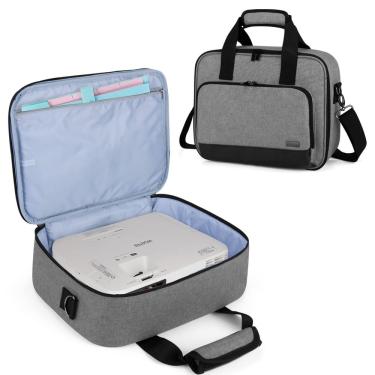 Imagem de Estojo para projetor Luxja com acessórios, bolsos de armazenamento, cinza