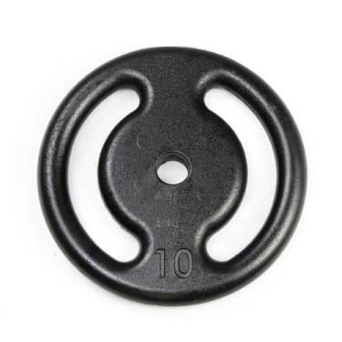Imagem de Anilha 10kg Vazada De Ferro Pintado Peso Musculação Academia JFIT - JF