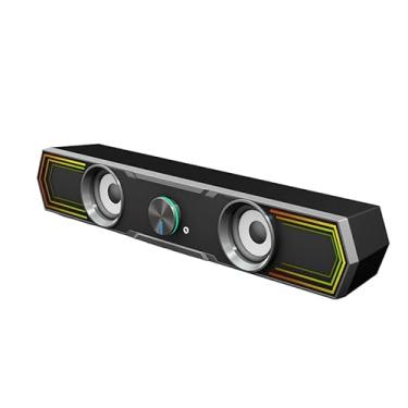 Imagem de AYJBKL Alto-falante USB 2.0 para computador, música, sem fio, para jogos BT RGB Sound Bar para celular