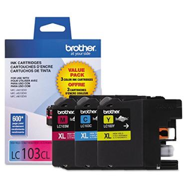 Imagem de Brother LC1033PKS, LC-103, Tinta de alto rendimento Innobella, rendimento de 600 páginas, pacote com 3, ciano-magenta-amarelo