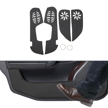 Imagem de TUCKBOLD Adesivo de couro para porta de carro antichute para Infiniti Q50 2013-2015 Protetor de borda lateral da porta acessórios interiores preto 1 conjunto