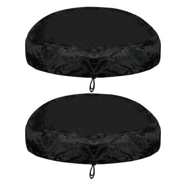 Imagem de Klmnop Tampa De Tambor 55 Galões, Capa À Prova D'Água Com Cordão Ajustável, Adequada Para A Maioria Dos Barris Água E Latas Lixo (Pacote 2)