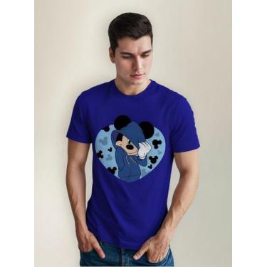 Imagem de Camiseta Masculina Manga Curta Em Algodão Mickey Capuz - mistermah, Az