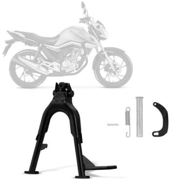 Imagem de Cavalete Central Cromo Forte Moto Honda Titan 160 , PRETO, TITAN 160