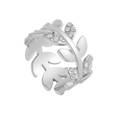 Imagem de Lenço de seda com folha de cristal, clipe para mulheres, cachecóis delicados, xale, fivela, fecho, clipe de dedo, anéis elegantes acessórios de vestido para festa de casamento, joia tamanho 10, 10