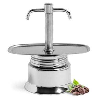 Imagem de Kings County Tools Cafeteira com bico duplo para 2 xícaras - Cafeteira de aço inoxidável para fogão - Máquina de café italiana para expresso, cappuccino e mocha - Panela portátil para casa ou