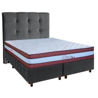 Imagem de Conjunto Cama Box Blindado Casal + Colchão Molas Ensacadas Legaccy Par