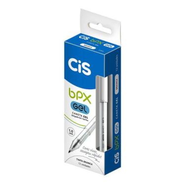 Imagem de Kit 12 Caneta Gel BPX Branca 1.0mm Cis