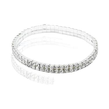 Imagem de Tornozeleira Feminina Multicamadas Com Strass, Tornozeleira De Cristal