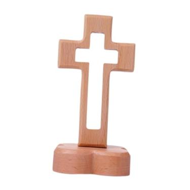 Imagem de Fenteer Cruz de mesa com base para armário e decoração de aniversário, Base de Flor