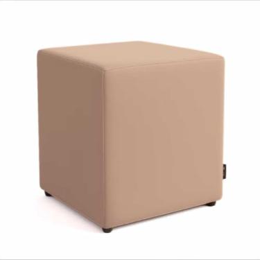 Imagem de Puff Banqueta Quadrado Decorativo Reforçado Courino 35x35(Bege)