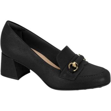 Imagem de Sapato Modare Mocassim Salto Grosso, Preto, 37