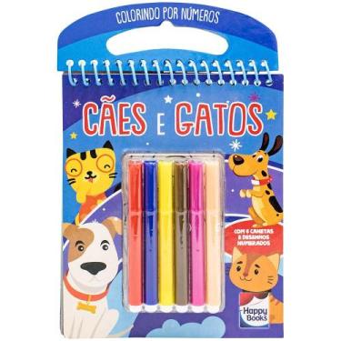 Imagem de Livro - Colorindo por Números: Cães e Gatos