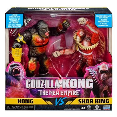 Imagem de 2 Bonecos Kong Vs Skar King De 15Cm Com Acessórios Godzilla