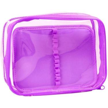 Imagem de Estojo BOX PVC Lilas Cristal G C/DIVIS. - DAC