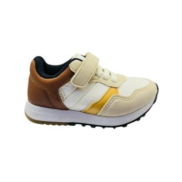Imagem de Tenis Infantil Menino Klin Walk Mini, White, Caramelo, Ocre, 27