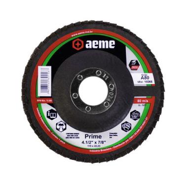 Imagem de Disco Flap Aeme Prime Fibra Angular Óxido de Alumínio 4.1/2" (115mm)