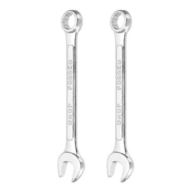 Imagem de HARFINGTON 2 peças de chave inglesa métrica de 10 mm, caixa de 12 pontos e chave inglesa de extremidade dupla de aço zincado de extremidade aberta para conserto de móveis de tubos automotivos, faça