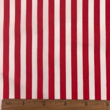 Imagem de 1/10.2 cm Tecido listrado vermelho branco algodão largura 60 polegadas (2 jardas pré-cortado)