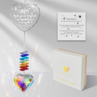 Imagem de Captador de sol de cristal para mãe, presente de aniversário da filha e filho, presente personalizado de Dia de Ação de Graças, enfeite de janela para decoração de jardim doméstico