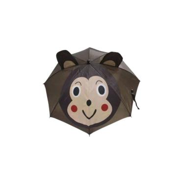 Imagem de Guarda-Chuva Infantil Bichinhos Automatico Apito Marrom