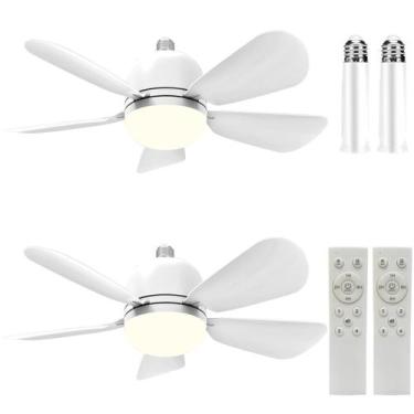 Imagem de Ventilador de teto Meiqils, pacote com 2 unidades com controle remoto 