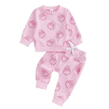 Imagem de Conjunto de moletom bordado Clothes Adobabirl Toddler Baby Girl