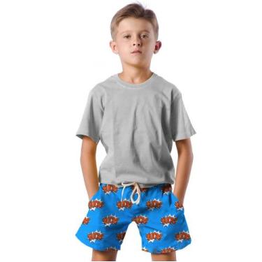 Imagem de Shorts Infantil Bermuda Calção Praia Verão Fuck Fuck Fuck 69 - SMOKE, 