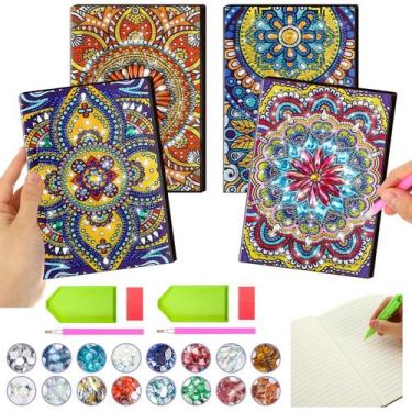 Imagem de Cadernos de pintura com diamantes Art Craft Kit Ctosree 21x14 cm