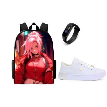 Imagem de Conjunto Escolar masculino Mais Tenis Infantil E Relogio Digital - Kau